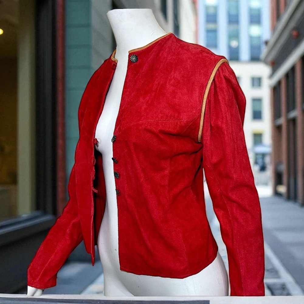 Char Sher Suede Vintage Red 1980’s Jacket